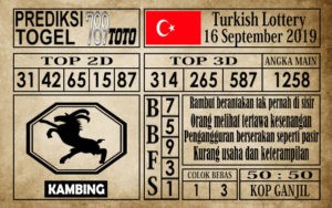 Prediksi Turkish Lottery 15 September 2019