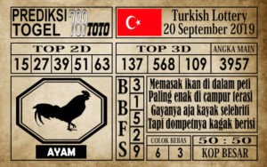 Prediksi Turkish Lottery 20 September 2019