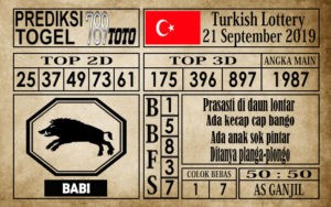 Prediksi Turkish Lottery 21 September 2019