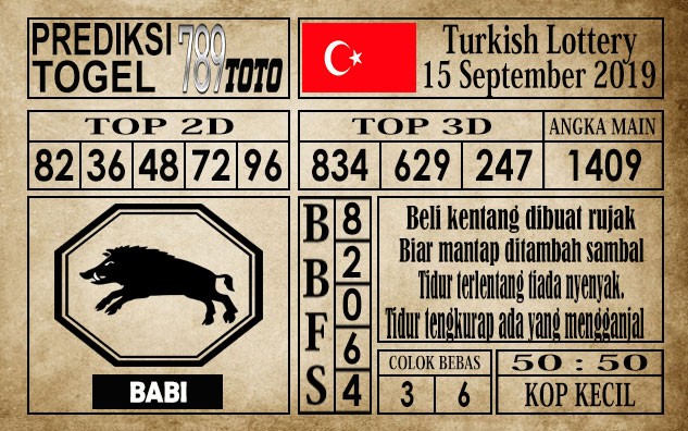 Prediksi Turkish Lottery 15 September 2019