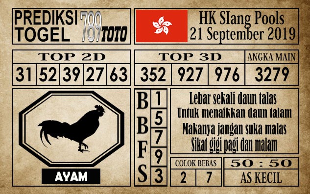 Prediksi Hongkong Siang 21 September 2019