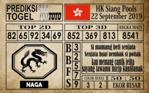 Prediksi Hongkong Siang 22 September 2019