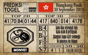 Prediksi Hongkong Pools 30 September 2019