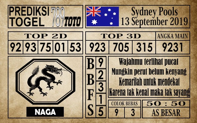 Prediksi Sydney Pools 13 September 2019