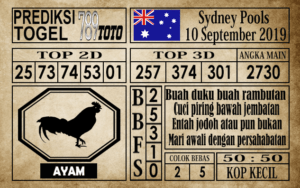 Prediksi Sydney Pools 10 September 2019