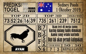 sdy1 Prediksi Sydney Pools 01 Oktober 2019