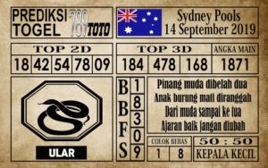 Prediksi Sydney Pools 14 September 2019