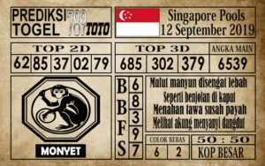 Prediksi Singapore Pools 12 September 2019