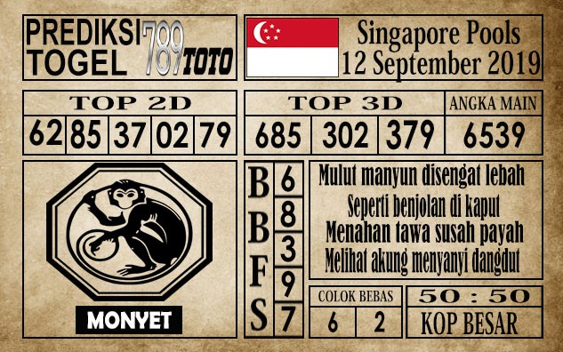 Prediksi Singapore Pools 12 September 2019