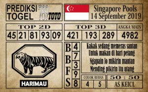 Prediksi Singapore Pools 14 September 2019
