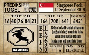 Prediksi Singapore Pools 15 September 2019