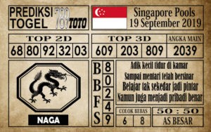 Prediksi Singapore Pools 19 September 2019