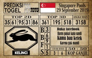 Prediksi Singapore Pools 29 September 2019