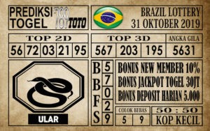 BRA31 Prediksi Brazil Lottery 31 Oktober 2019