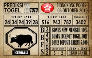 HK03 Prediksi Hongkong Pools 03 Oktober 2019