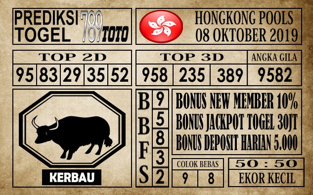 Prediksi Hongkong Pools 08 Oktober 2019