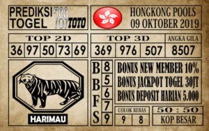 HK09 Prediksi Hongkong Pools 09 Oktober 2019