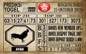 Hongkong Pools 25 Oktober 2019