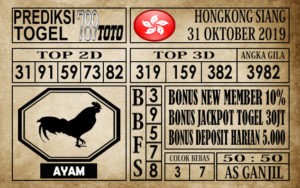 Prediksi Hongkong Siang 31 Oktober 2019