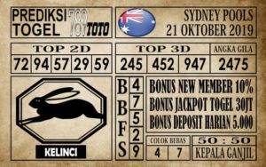 Prediksi Sydney Pools 21 Oktober 2019