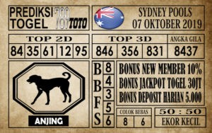 SDY07 Prediksi Sydney Pools 07 Oktober 2019