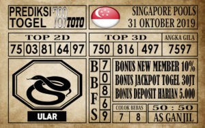 Prediksi Singapore Pools 31 Oktober 2019