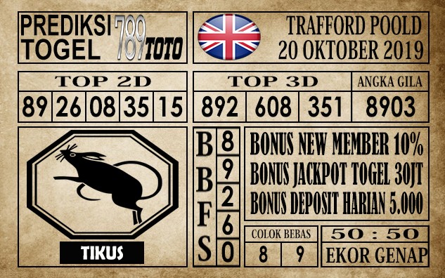 Prediksi Trafford Pools 20 Oktober 2019