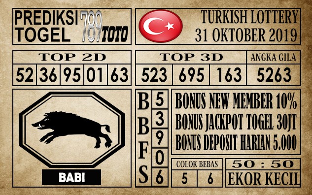 Prediksi Turkish Lottery 31 Oktober 2019