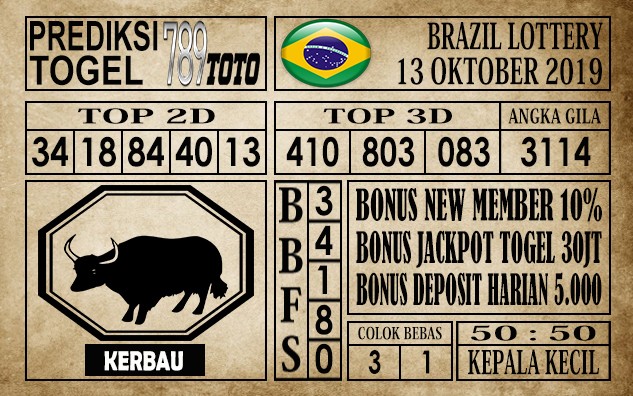 Prediksi Brazil Lottery 13 Oktober 2019