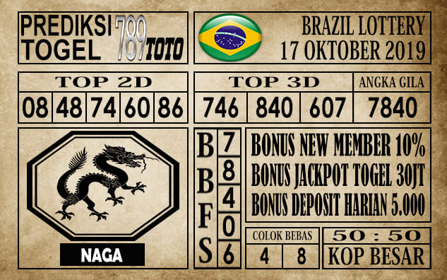 Prediksi Brazil Lottery 17 Oktober 2019