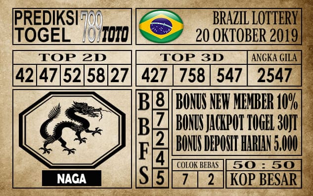 Prediksi Brazil Lottery 20 Oktober 2019
