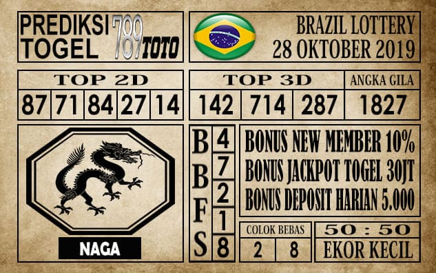 Prediksi Brazil Lottery 28 Oktober 2019