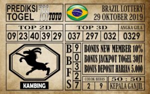 bra29-10-2109 Prediksi Brazil Lottery 29 Oktober 2019