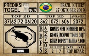 brazil27(1) Prediksi Brazil Lottery 27 Oktober 2019