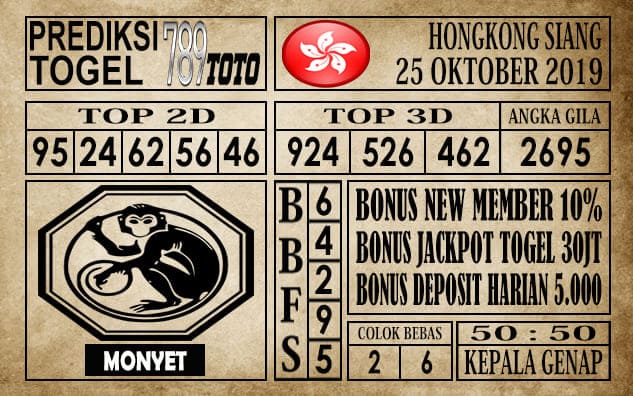Prediksi Hongkong Siang 25 Oktober 2019
