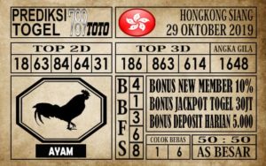 Prediksi Hongkong Siang 29 Oktober 2019