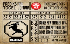 hk10 Prediksi Hongkong Pools 10 Oktober 2019