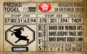 Prediksi Hongkong Pools 29 Oktober 2019