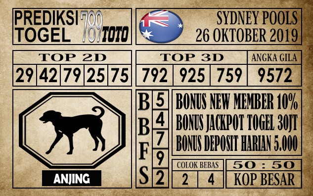 Prediksi Sydney Pools 26 Oktober 2019
