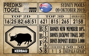 sdy09 Prediksi Sydney Pools 09 Oktober 2019
