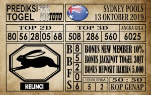 Prediksi Sydney Pools 13 Oktober 2019
