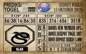 Prediksi Sydney Pools 15 Oktober 2019