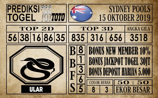 Prediksi Sydney Pools 15 Oktober 2019