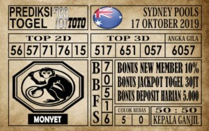 Prediksi Sydney Pools 17 Oktober 2019