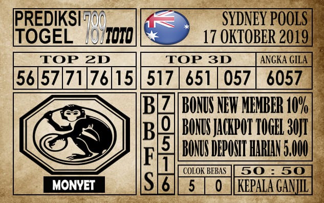 Prediksi Sydney Pools 17 Oktober 2019
