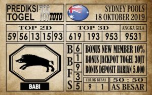 Prediksi Sydney Pools 18 Oktober 2019
