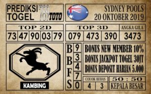 Prediksi Sydney Pools 20 Oktober 2019