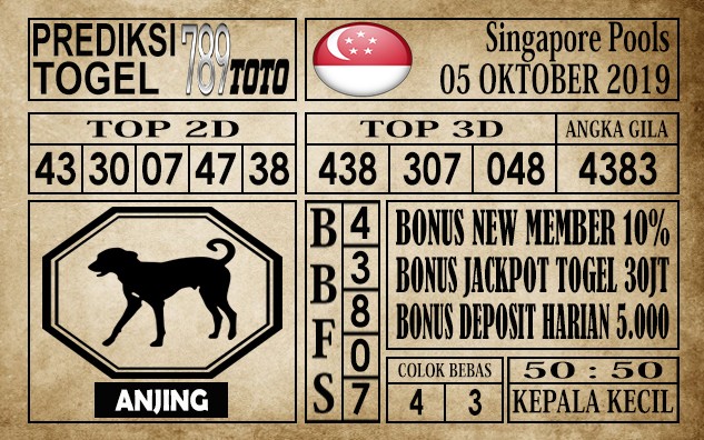 Prediksi Singapore Pools 05 Oktober 2019
