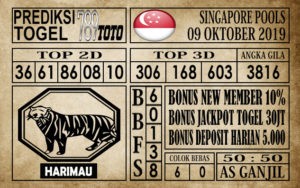 Prediksi Singapore Pools 09 Oktober 2019