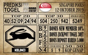 Prediksi Singapore Pools 12 Oktober 2019